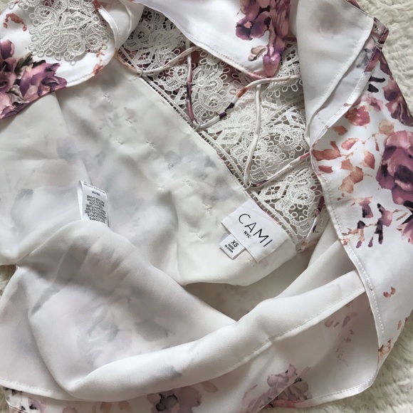 Worn once  Cami NYC pink floral Charlie tank top - Picture 3 of 4